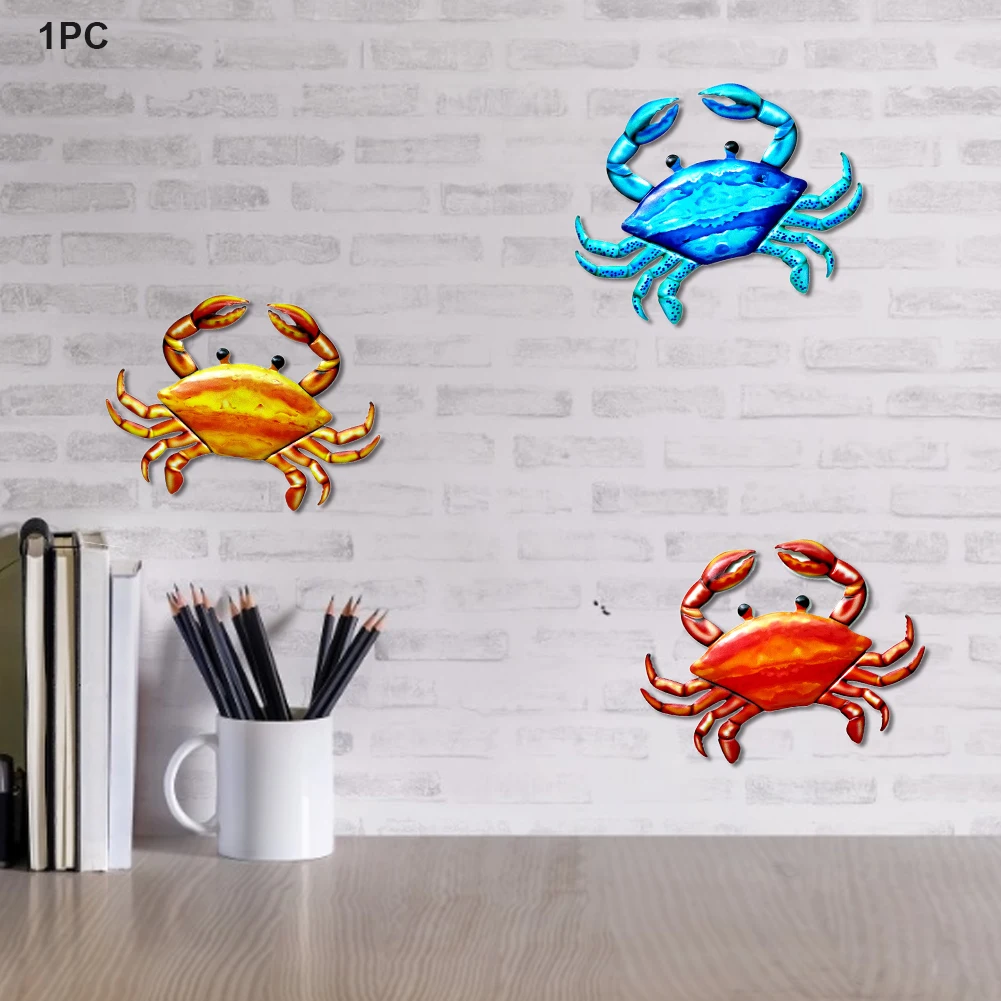 Скульптура Прочный Крытый Открытый Кованый Железный Краб Гостиная Настенный