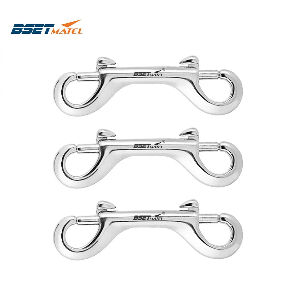 

3PCS SS 316 Scuba Diving Clips Double Ended Bolt Snap Hook BCD Chioce Snap Bolt kit Quick Draw Pet Chains Trigger Boat