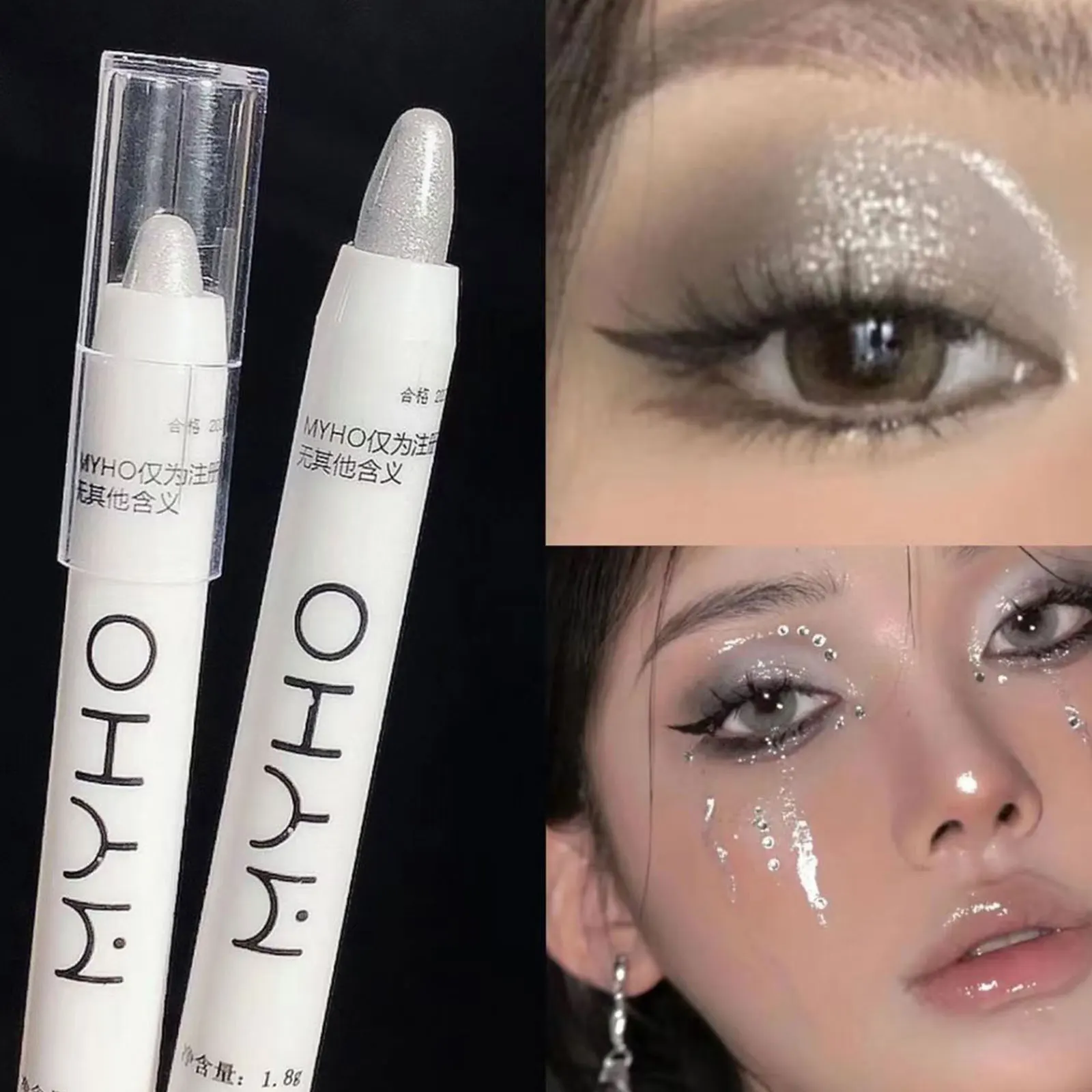 

3 Colors Lying Silkworm Pen Monochrome Brightening Highlight With Glitter Pearl White Explosive Flash Eye Shadow Eyeliner Pen