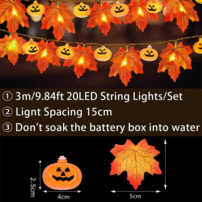 Great LED Lights 4 Styles Maple Leaf Lights Battery Powered Decorative Thanksgiving Fairy Lights Indoor Outdoor Decor GL128