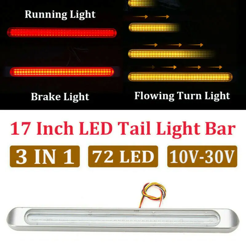 

Waterproof Car Trailer Exterior Tail Light 10-30V Parking Light Bar LED Running Lamp Brake Lamp For RV Camper Truck Van Lorry