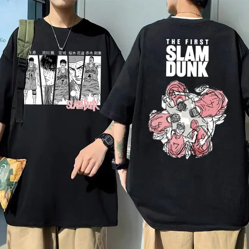 

The First Sakuragi Hanamichi Kaede Rukawa Tshirt Streetwear Anime Slam Dunk Graphic T Shirt Men Women Manga Casual Cotton Tees