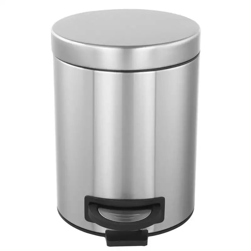 

gal / 5L Stainless Steel Round Kitchen Garbage Can Lixeira sensor automático мусорное ведро Black square bathroom