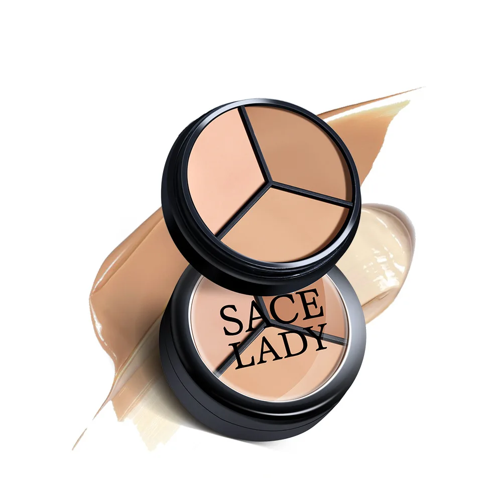 

Sace lady Three colors of lasting waterproof makeup smooth texture concealer Natural light concealer to define cosmetics.