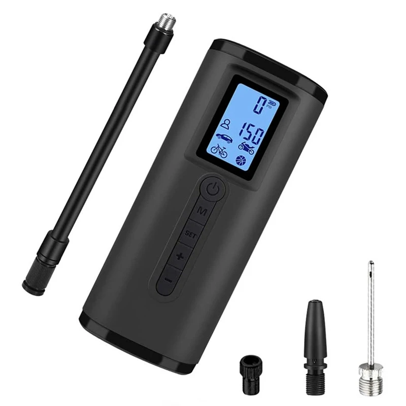 

150 PSI Tire Inflator Portable Air Compressor, Digital Display Air Pump with LED Light for Car Bike Motorcycle Balls