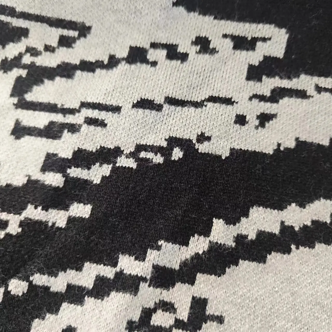 Зимний теплый вязаный свитер Y2K в стиле ретро худи Харадзюку с портретным узором