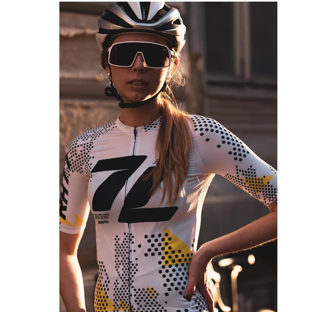 

RH77 2022 Bike Jersey Short Sleeve Cycling Shirts Kit Women Quick Dry MTB Road Bicycle Tops Aero Bike Clothing Maillot