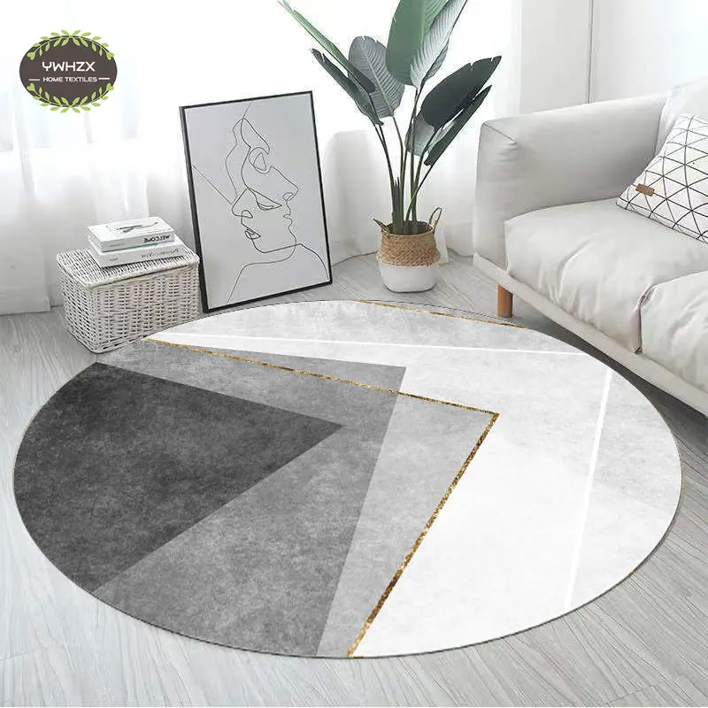 

Simple Modern Round Carpets for Living Room Flannel Sofa Coffee Table Rugs Bedroom Decoration Teenager Home Lounge Chair Mats