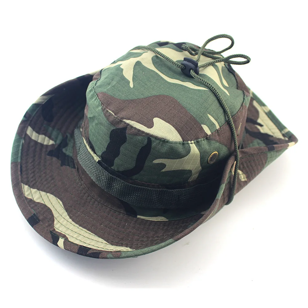 New Camouflage Tactical Cap Military Boonie Hat US Army Caps Camo Men Outdoor Sports Sun Bucket Cap Fishing Hiking Hunting Hats enlarge