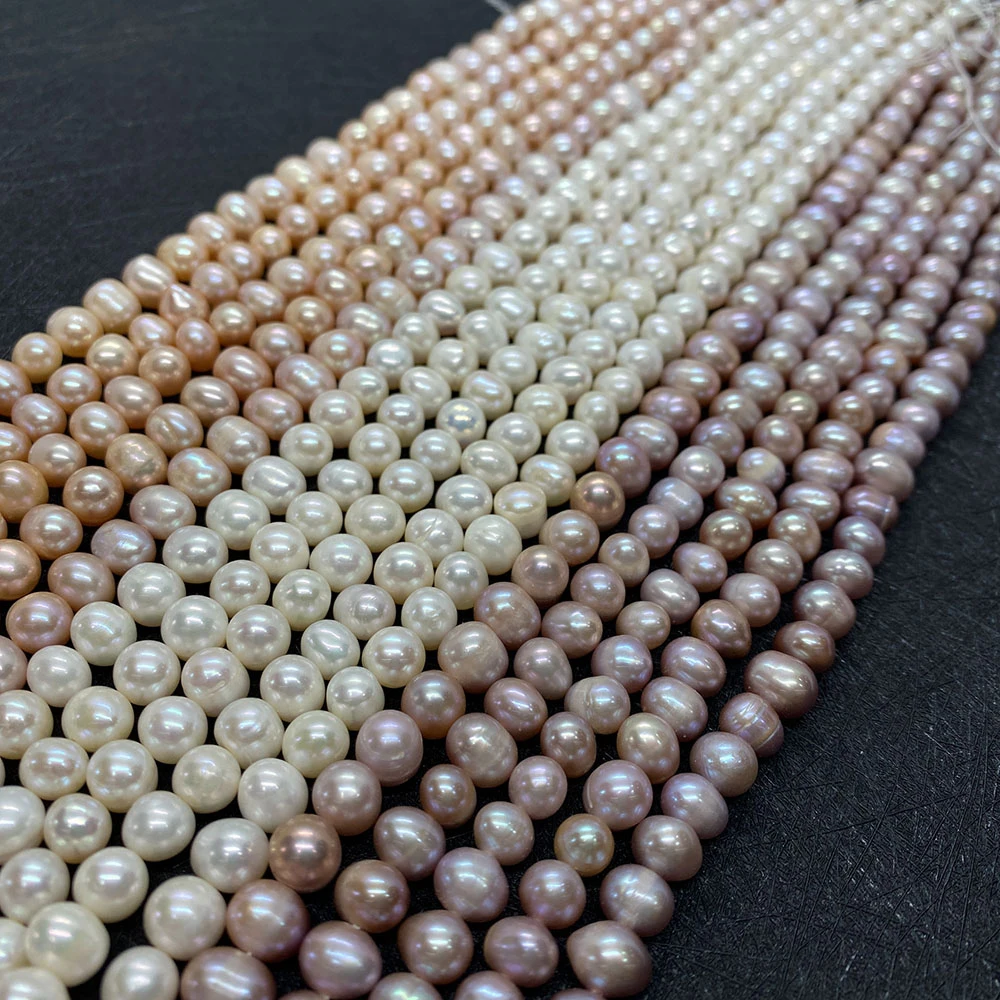 

Grade AA 3mm Mini Round Pearl Beads Natural Freshwater Pearl Beads for Making Jewelry DIY Necklace Earring Pink Small Pearl Bead
