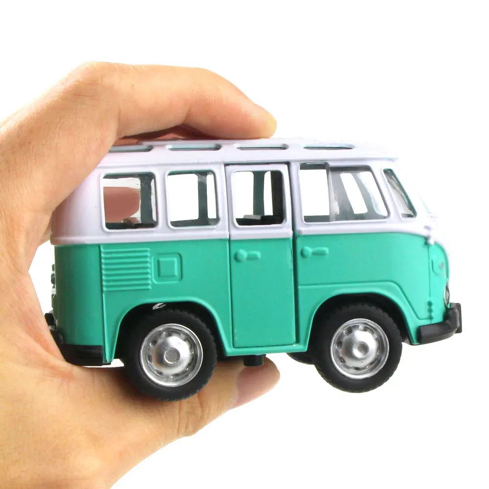 

1:36 Die-casting Alloy Car With Music And Light Can Open The Door Car Model High Simulation Pull Back Function Children Bus Toy