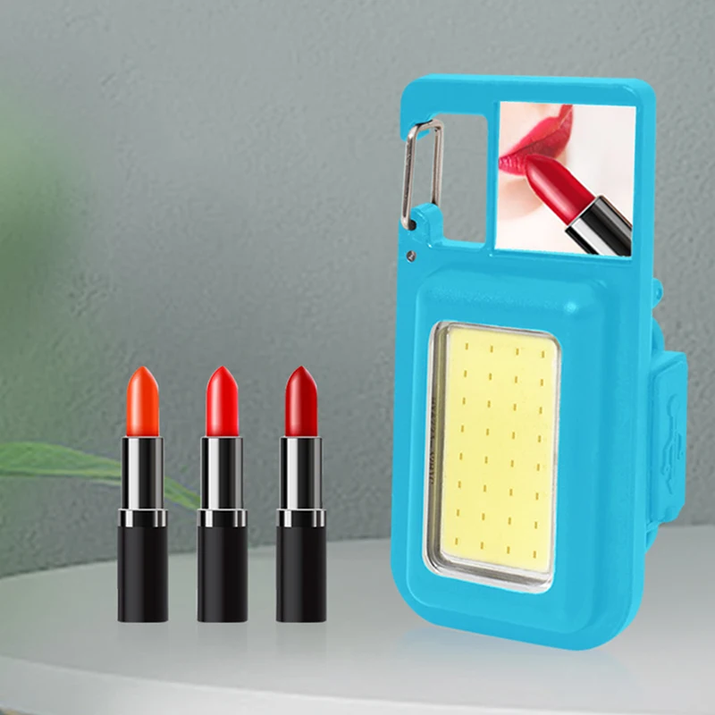 

Waterproof LED Flashlight Makeup Lamp COB Lightweight Pocket Keychains USB Rechargeable Outdoor Repairing Night Light