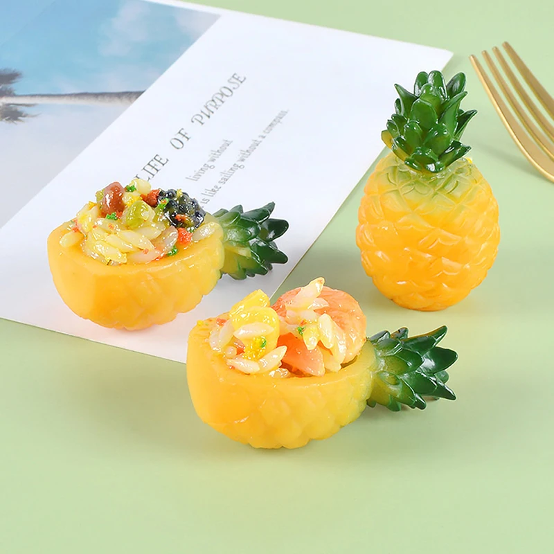 

1PC New 1:12 Dollhouse Miniature Fried Rice Simulation Food Model For Doll House Decor Kids Pretend Play Toys Gift