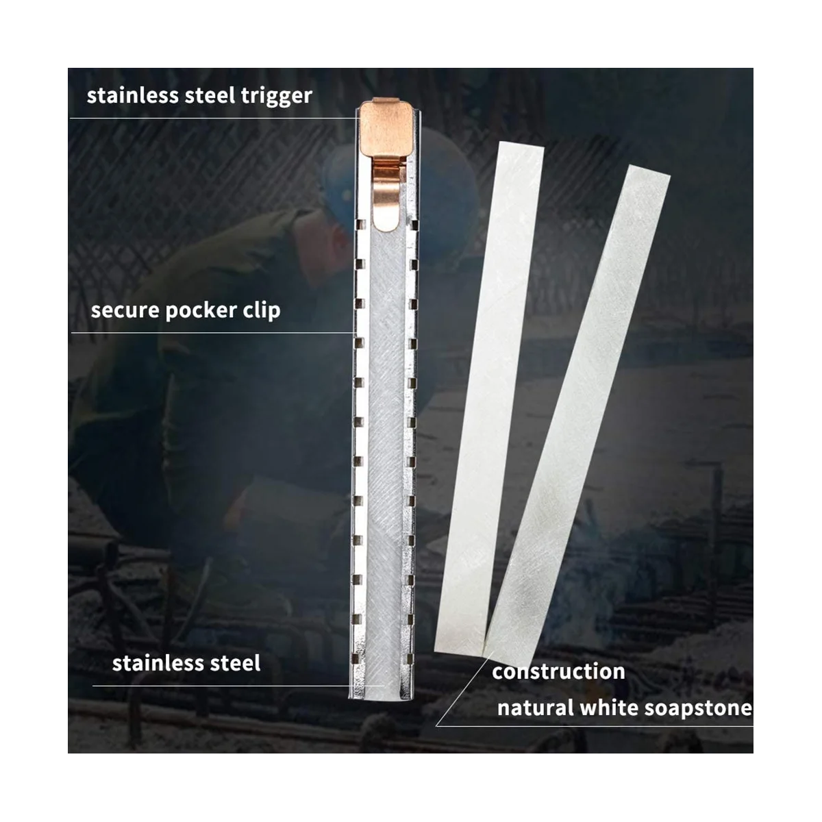 Плоский держатель из мыльного камня 2 шт плоская ручка с наполнителем для сварки