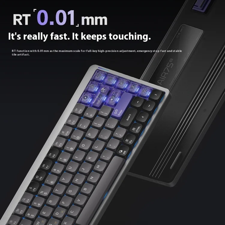 Клавиатура Nuphy Air75 HE с магнитным переключателем низкая задержка точность 0 01 мм