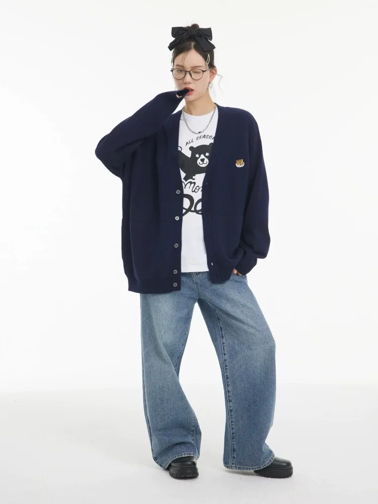 Кардиган кашемировый с вышивкой для пар V-образным вырезом