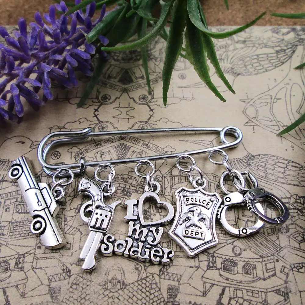 Автомобильный пистолет Hero I Love My Soldier наручники муж сын тема Посеребренная фотография подарок на день рождения