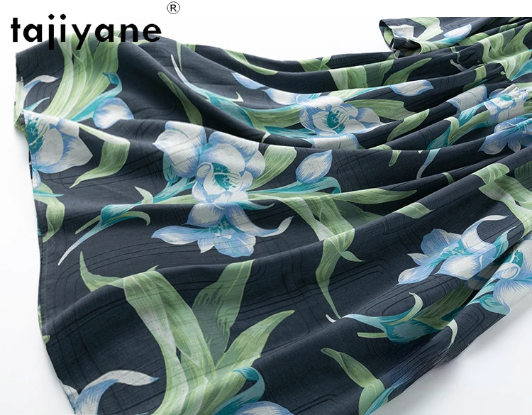 Женское Платье из 100% натурального шелка TAJIYANE летняя одежда Повседневное для