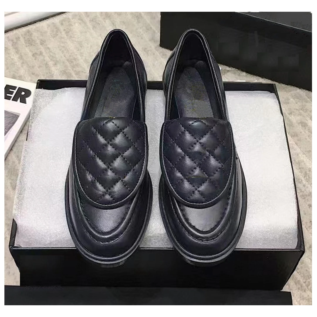 

Новые повседневные кожаные женские туфли в британском стиле, туфли-лоферы на толстом среднем каблуке, популярные удобные и высококачественные слипоны