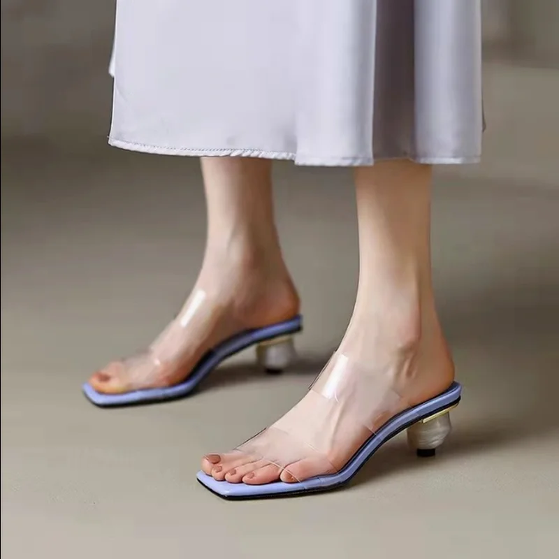 

2022 NEW Summer Chunky Pearl Slippers Women Shoe Designer Crystal Sandals Party Dress Slides Open-toe Flip Flopsr