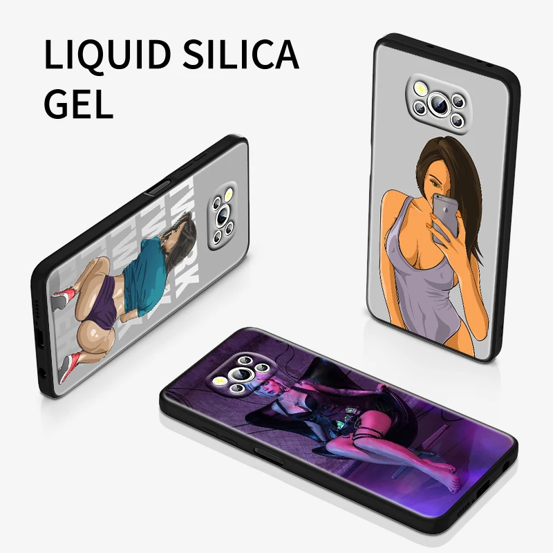 

Sexy Hot Girl Summer Swag For Xiaomi POCO F3 11T Mix4 10S X2 10 M2 M3 Lite F3 Pro 5G Black Soft Cover Phone Coque Fundas