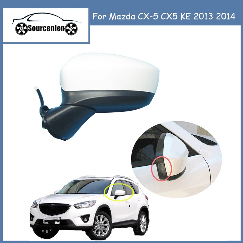 

Car Exterior Door Rearview Side Mirror Assy For Mazda CX-5 CX5 KE 2013 2014 With LED Turn Lamp Heating Electric Folding