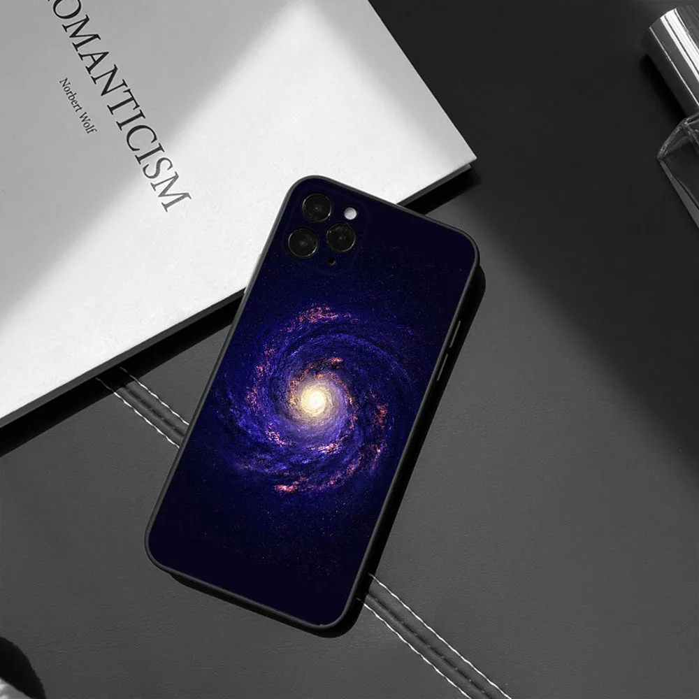 Чехол для телефона iPhone 16 Pro Max 15 14 7 8 Plus 13 12 11 XR X XS SE Planet Universe nebula Полупрозрачная