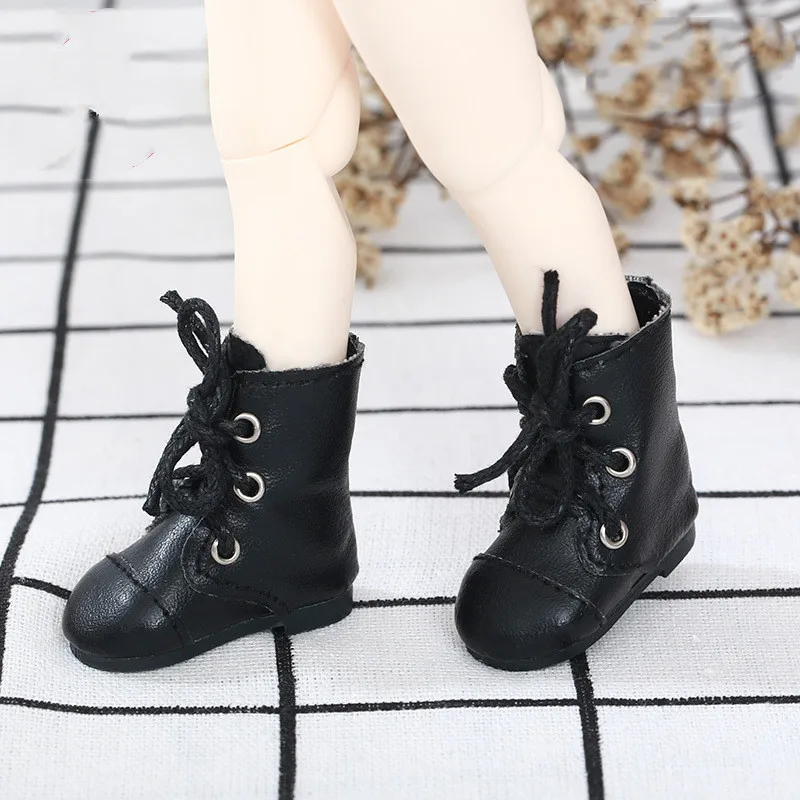 

4.4*2.1cm BJD Doll Shoes Multicolor Leather Fashion Boots Casual Shoes For 1/ 6 BJD YOSD Doll Accessories