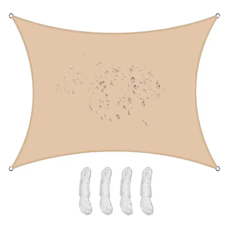 

Прямоугольный УФ-блок для защиты от солнца, уличный солнцезащитный козырек для водонепроницаемых солнцезащитных оттенков, 118x157 дюймов, козырек для двора, для внутреннего дворика