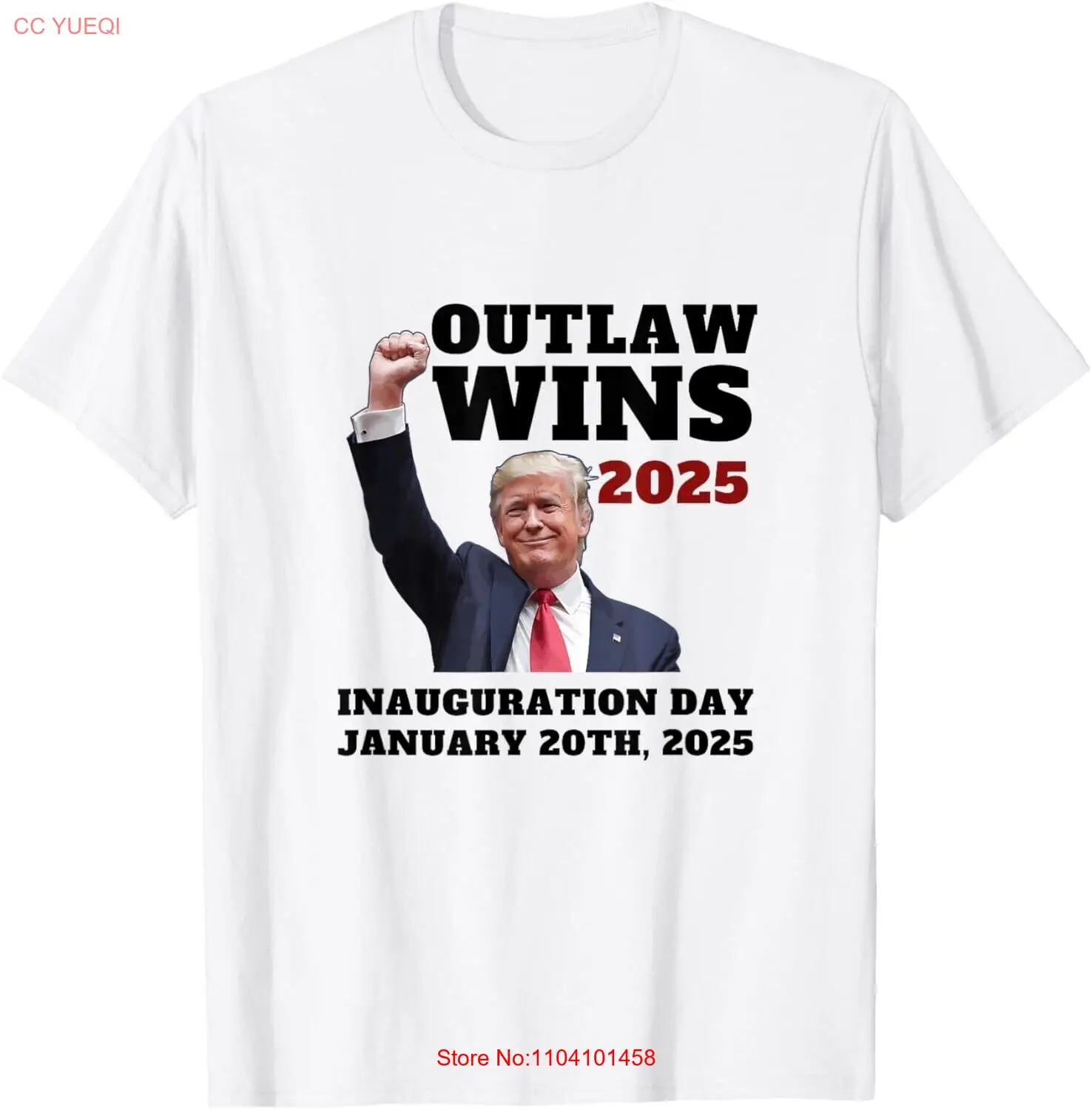Patriotic OUTLAW WINS 2025 INAUGURATION DAY TRUMP Crew I T-Shirt