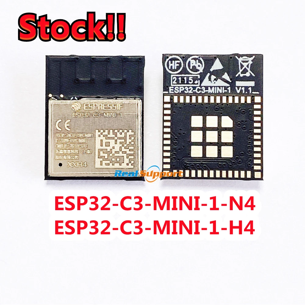 

ESP32-C3-MINI-1 ESP32-C3-MINI-1-N4/H4 Wi­Fi and BLE 5 module 4MB flash PCB antenna ESP32-C3FH4 or ESP32-C3FN4 embedded