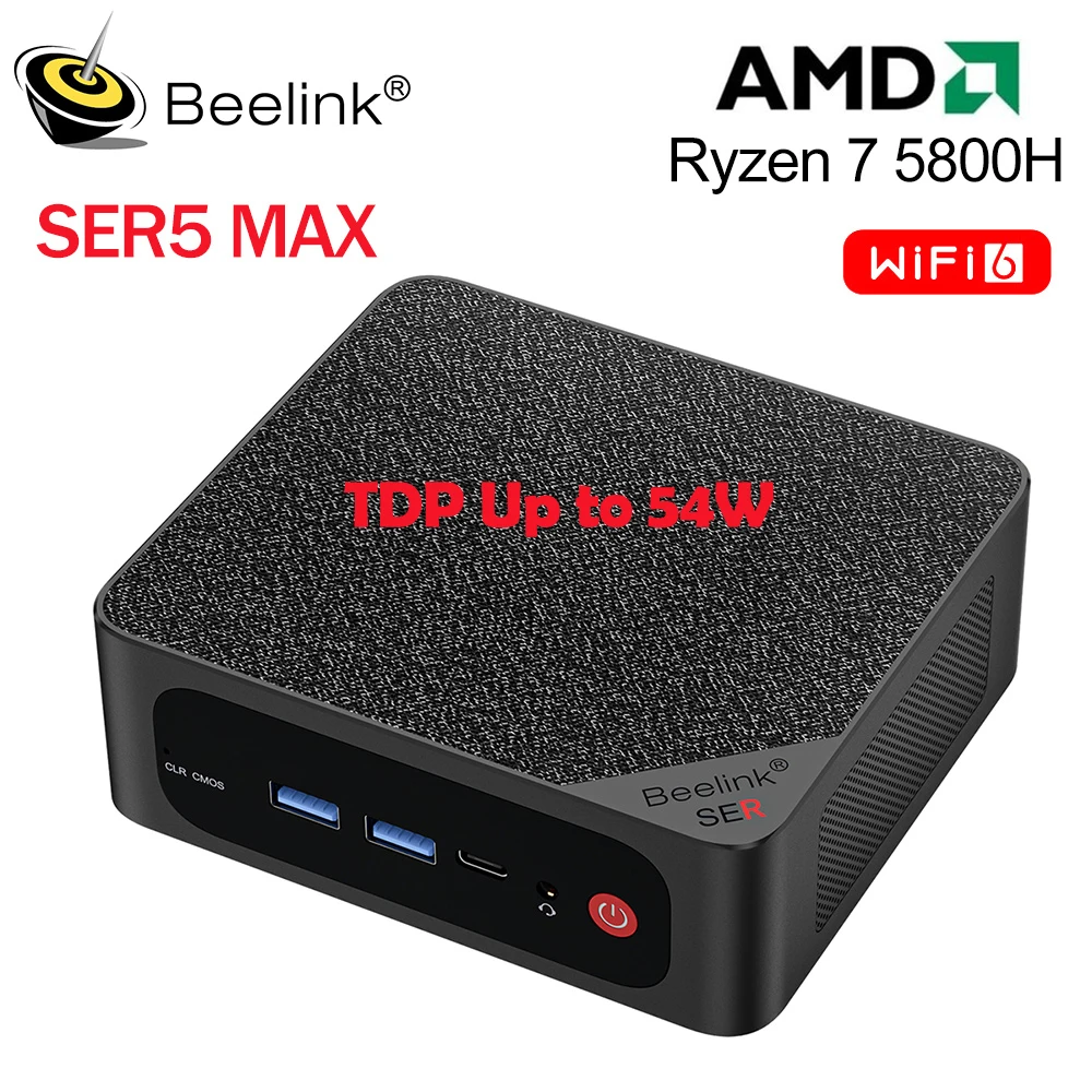 Beelink SER5 Max y SER6 Pro: Una Nueva Era en Mini PCs de Alto Rendimiento 1 Beelink-Mini PC SER5 Max para juegos, AMD Ryzen 7 5800H DDR4 32G 500G NVME SSD SER6 Pro 7735HS DDR5 SER5 Pro 5700U 5500U