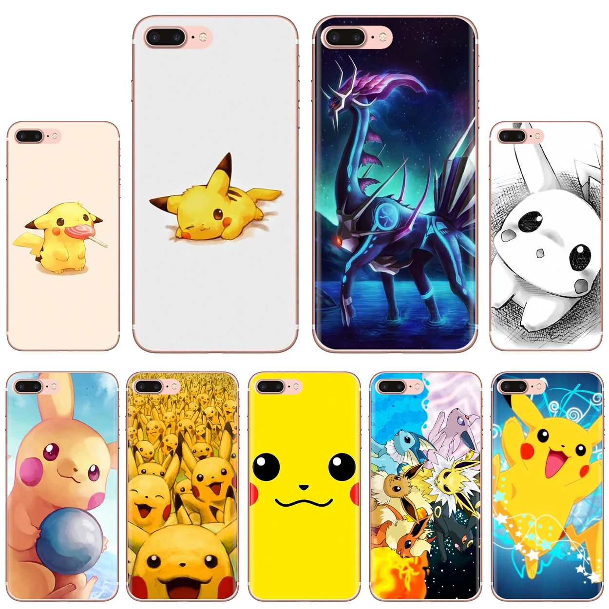 pikachu cartoon Monster Pokemon TPU Skin Cover For Samsung Galaxy Note 3 4 5 8 9 S3 S4 S5 Mini S6 S7 Edge S8 S9 S10 Plus