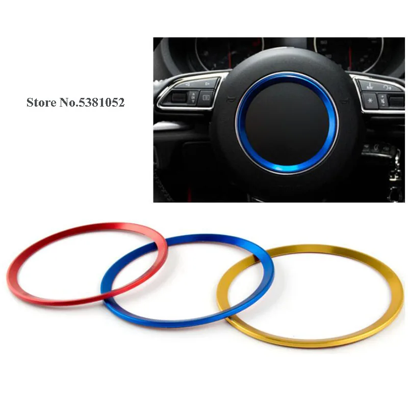 

Car Sticker For Audi A3 2013 2015 2016 2017 Accessories Stainless Steel Steering Wheel Moulding Cover Trim Modification