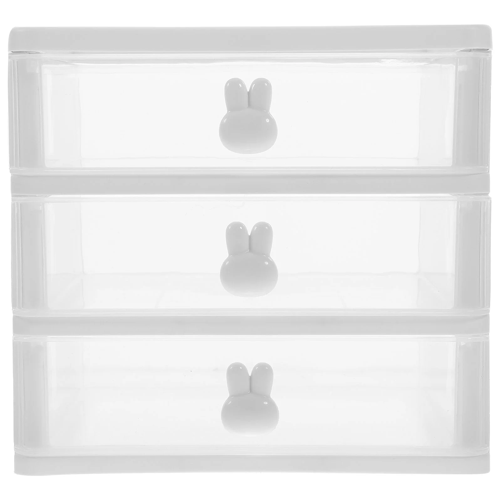 

Desktop Storage Box Clear Plastic Drawers Decorative Table Organizer Case Container Holder Office Style Makeup