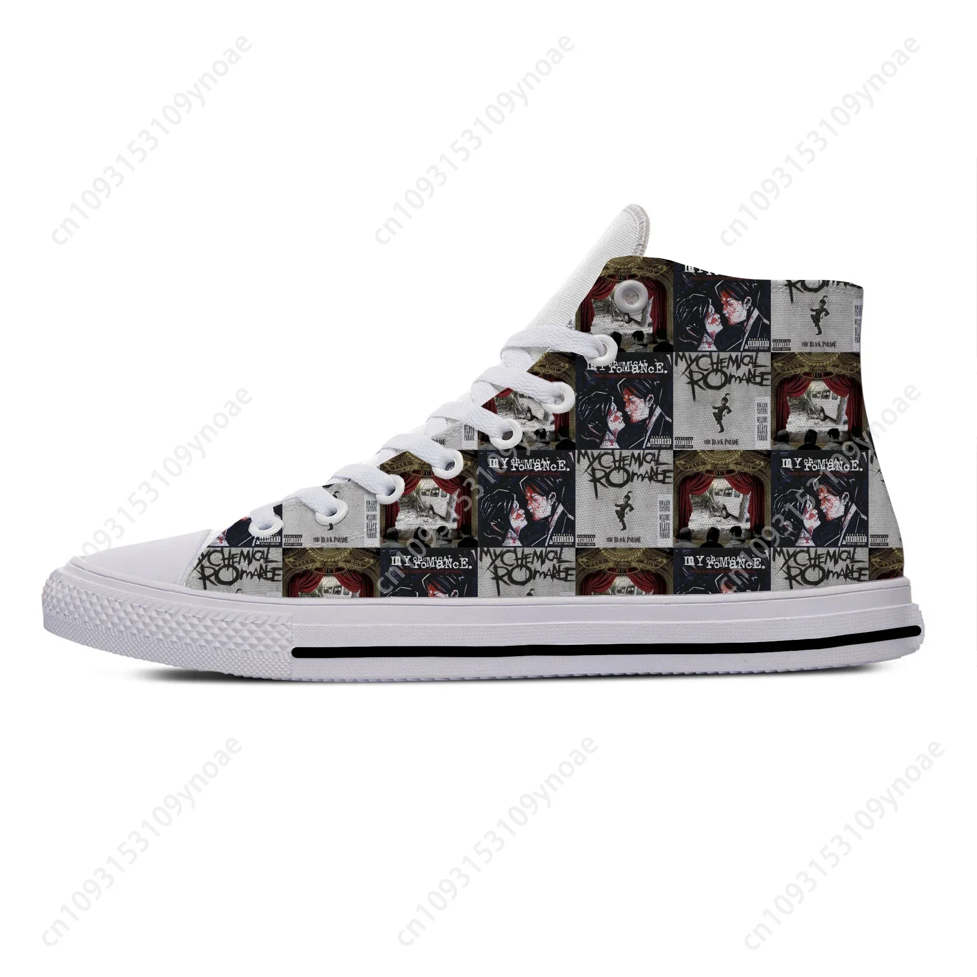 Hot Summer My Chemical Romance MCR Rock Band Funny Casual Shoes High Top Lightweight Men Women Sneakers Breathable Board
