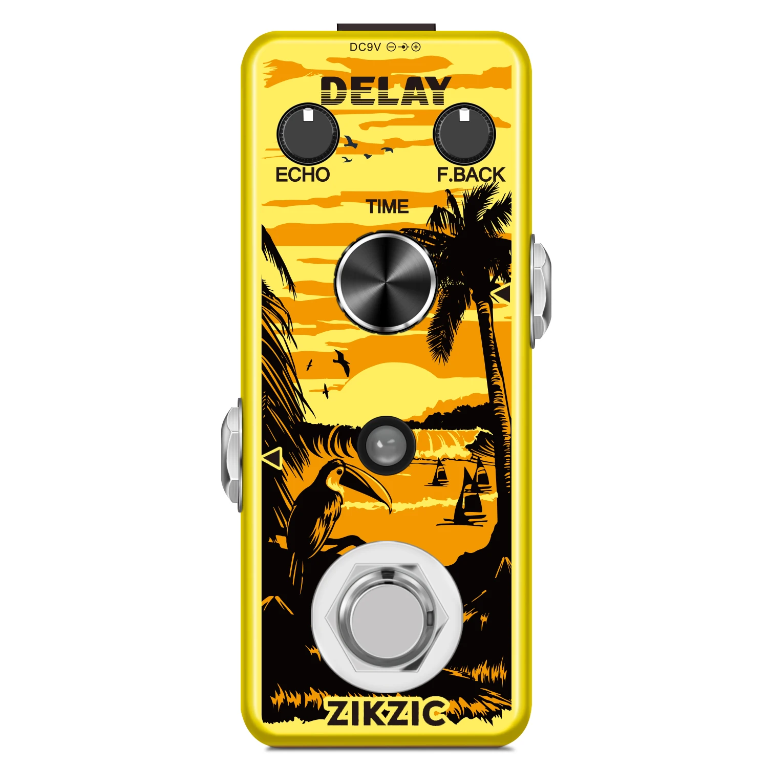 Zikzic Guitar Delay Analog Pedal Vintage for Electric Guitar Echo Pedals Mini Size True Bypass LEF-314