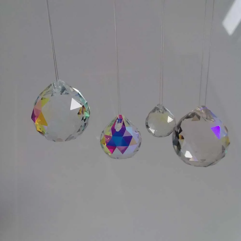 Camal 10 шт. 15/20/25/30 мм AB цветные хрустальные подвески в виде шариков витражная люстра