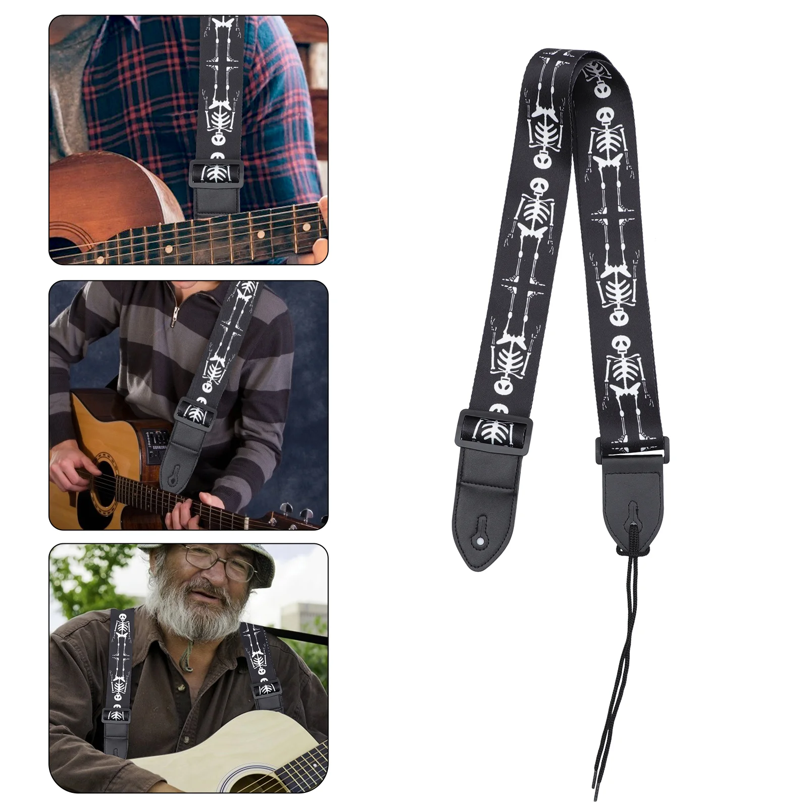 

1pc Cool Polyester Durable Guitar Strap Guitar Shoulder Strap Guitar Belt