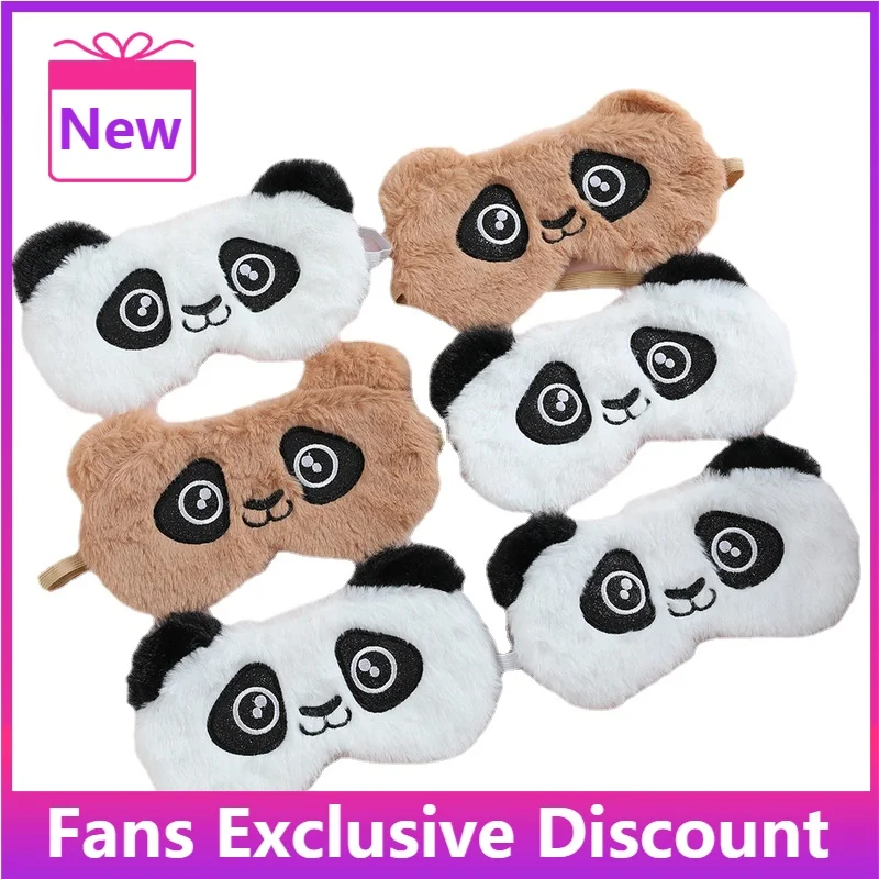 

Fashion Plush Panda Sleeping Mask Eyepatch Cartoon Eye Cover for Eye Travel Relax Sleeping Eye Mask Soft Silk