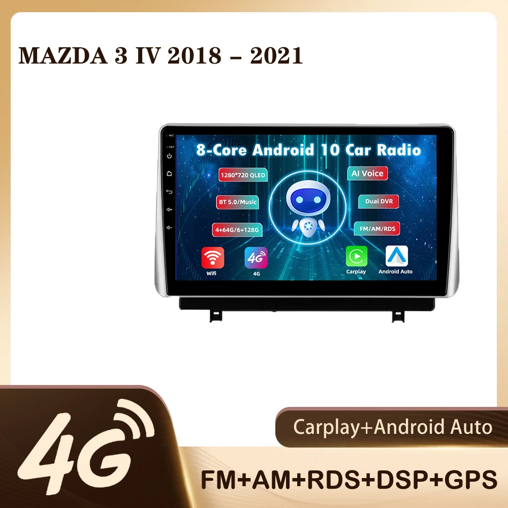 

Автомобильный радиоприемник JMANCE для Mazda 3 IV Axela BP 2018 - 2021 с голосовым ИИ мультимедийным видеоплеером навигацией GPS Android No 2din 2 din dvd