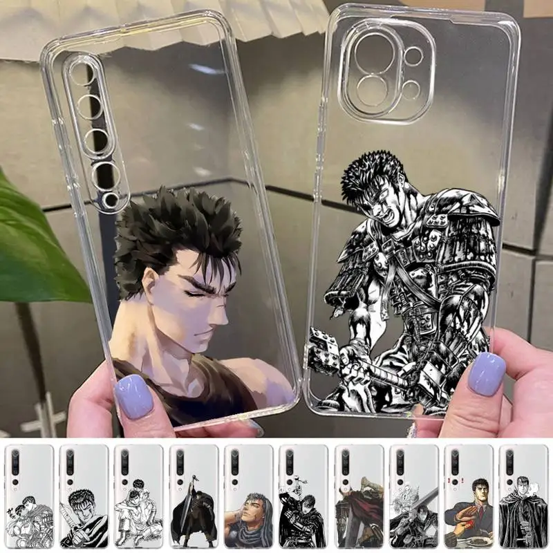 

Anime Berserk Guts Phone Case for Samsung A51 A52 A71 A12 for Redmi 7 9 9A for Huawei Honor8X 10i Clear Case