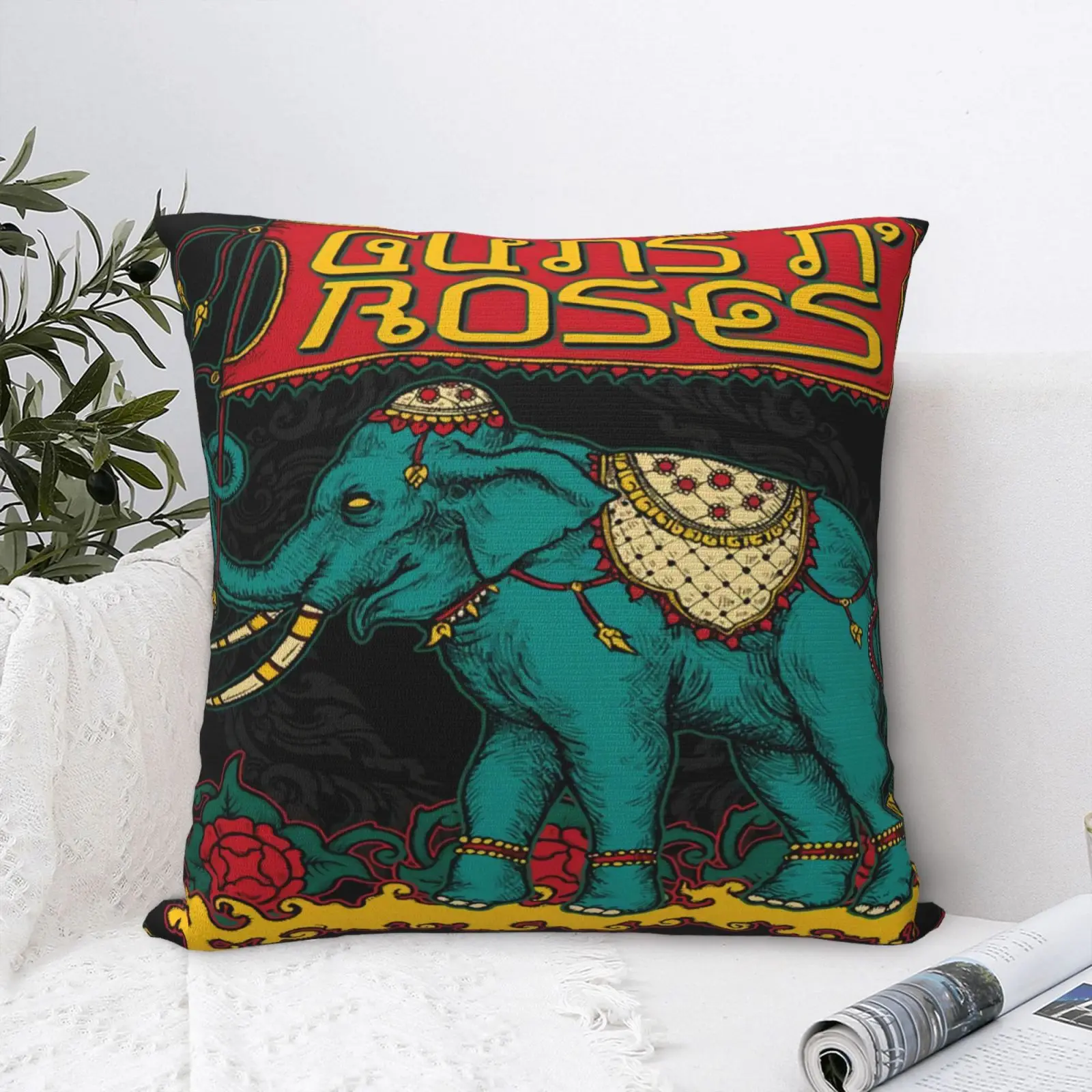 

Чехол для подушки из Бангкока «пистолеты и розы», 5215