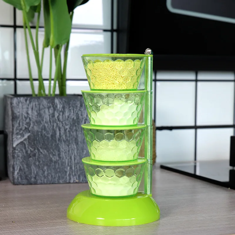 

Rotating Seasoning Box Creative Vertical Multi-layer Spice Box Jars Home Seasoning Kitchen Set Condiment Spoon Kitchen Supply