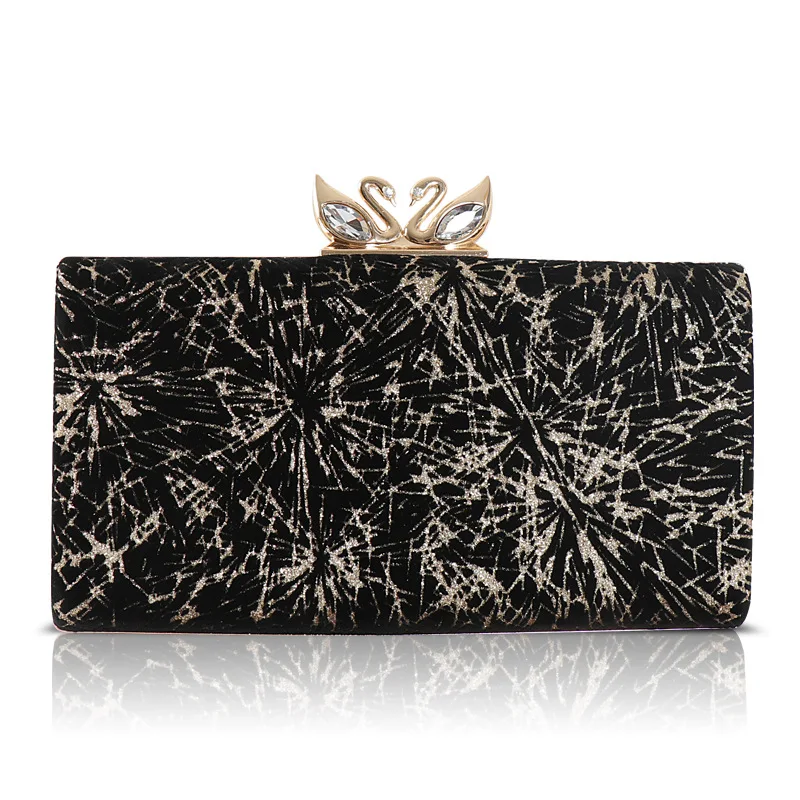 

Unique Temperament Glitter Evening Clutch Bags Women Wedding Party Purse and Handbag Bridal Banquet Chain Shoulder Bag