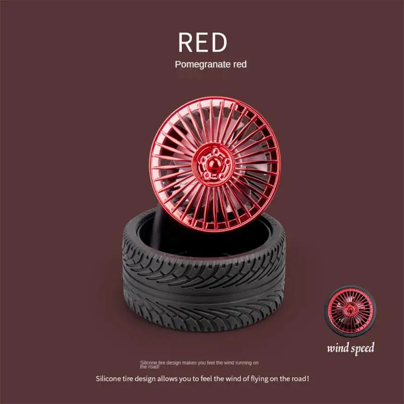 

Retro Wheel Fan Car Wheel Shaped Built-in Battery Capacity Low Power Consumption Long Endurance 360 Degrees Wind Direction