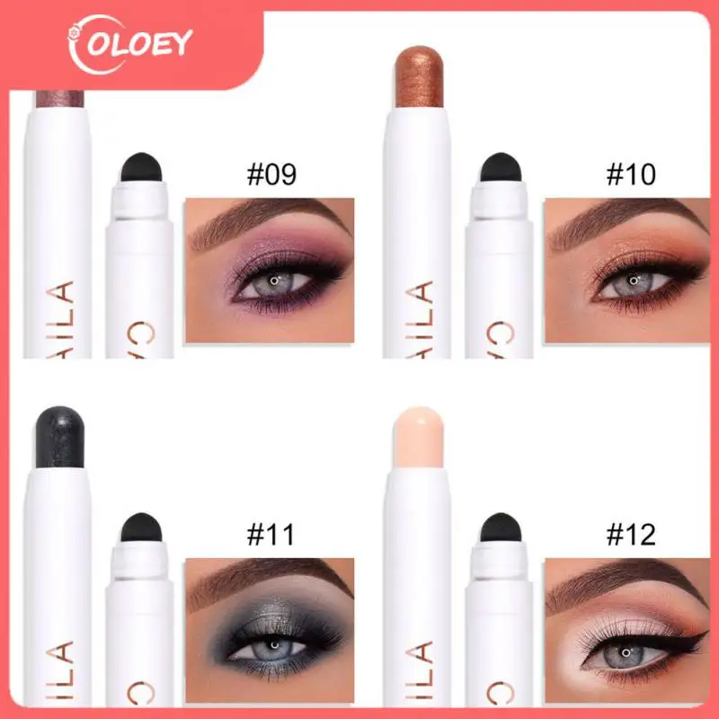 

Ручка для теней для век, красочные двухсторонние матовые Перламутровые тени для век, простые в использовании тени для век, палка для век, косметика, карандаш для век