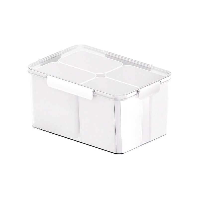

Органайзер для холодильника органайзер для кухни и хранилище, прозрачные пластиковые ящики для хранения, 4 ячейки, фотокорзина для фруктов