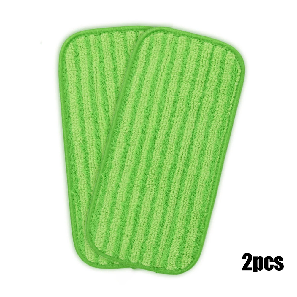 

2 Pack/Set Microfiber Reusable Mop Pads For Swiffer Wet Jet 12 Inch Head Washable Flat Replacement Mop Cloths Head Refill