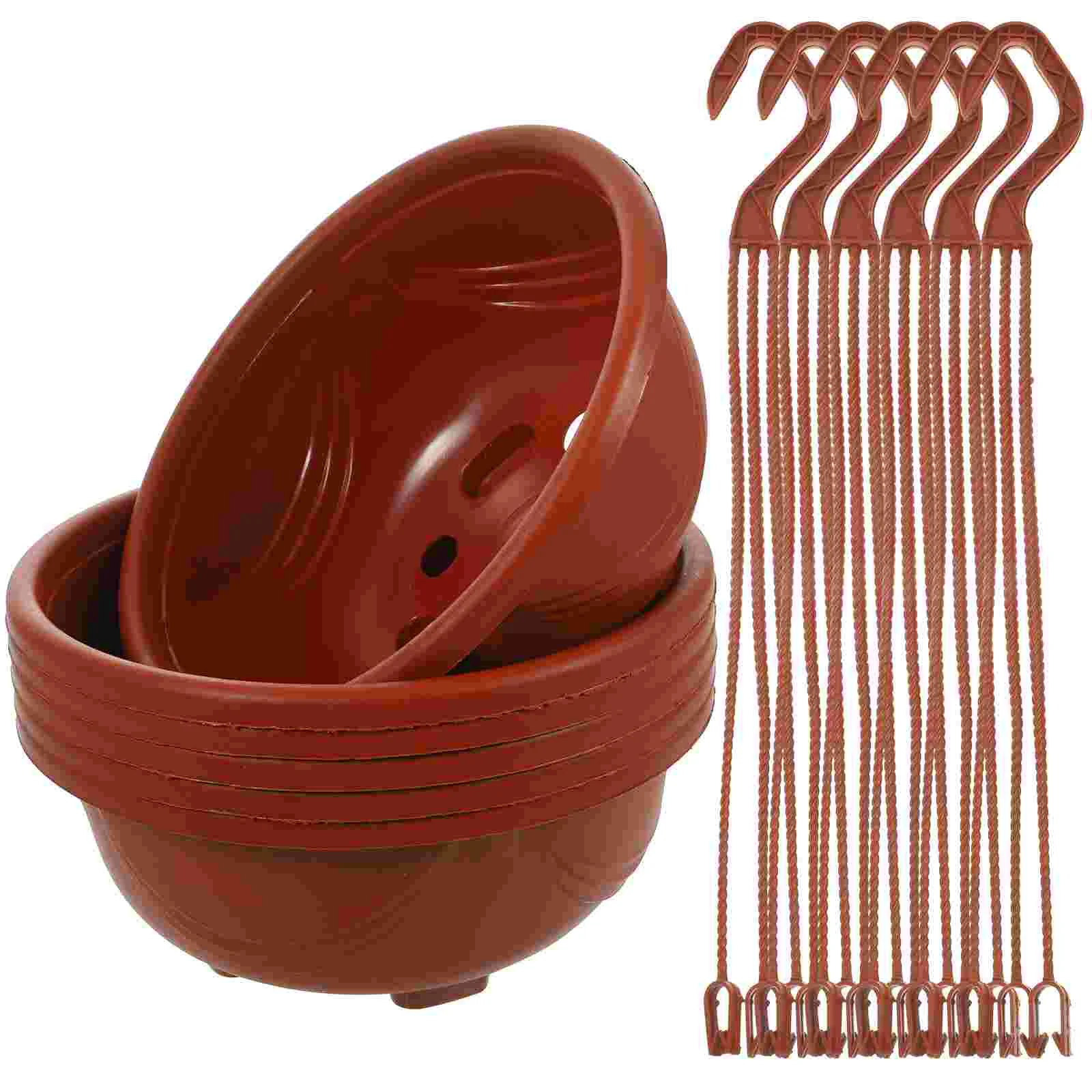 

6 Pcs Track Orchid Hanging Basket Pot Containers Succulent Pots Plants Outdoor Baskets Planters Ivy